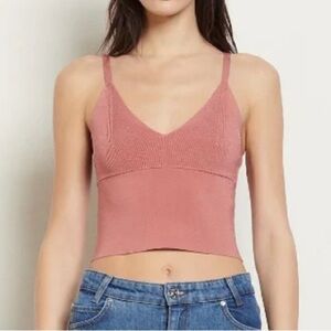 Sandro Paris Knit Strap Crop Top Size 3